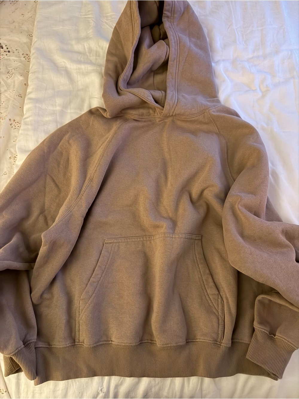 BP Fleece Hoodie Men’s Small Taupe Pullover Sweatshirt Cotton Blend EUC - Picture 5 of 5